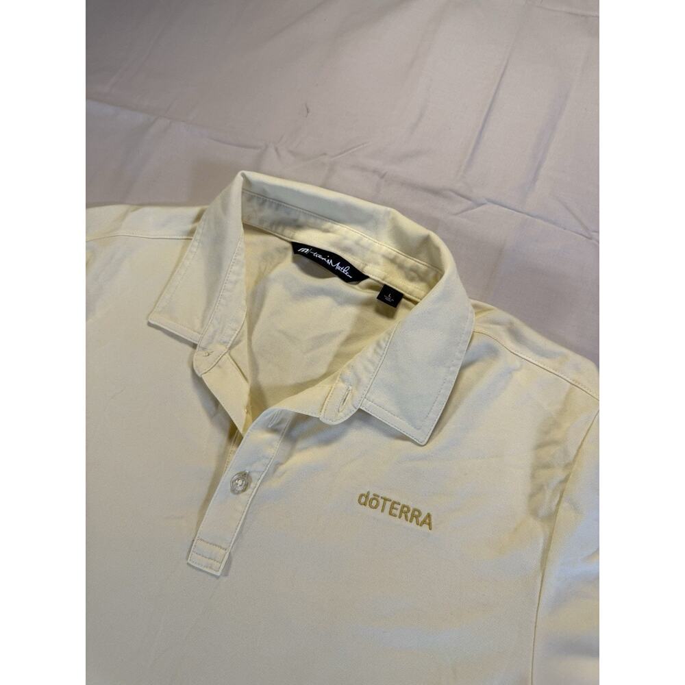 Travis Mathew doTERRA Performance Polo Mens Large Yellow Short Sleeve